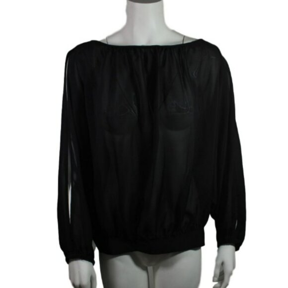 Marc Jacobs silk black blouse oversize size xs - Picture 1 of 8
